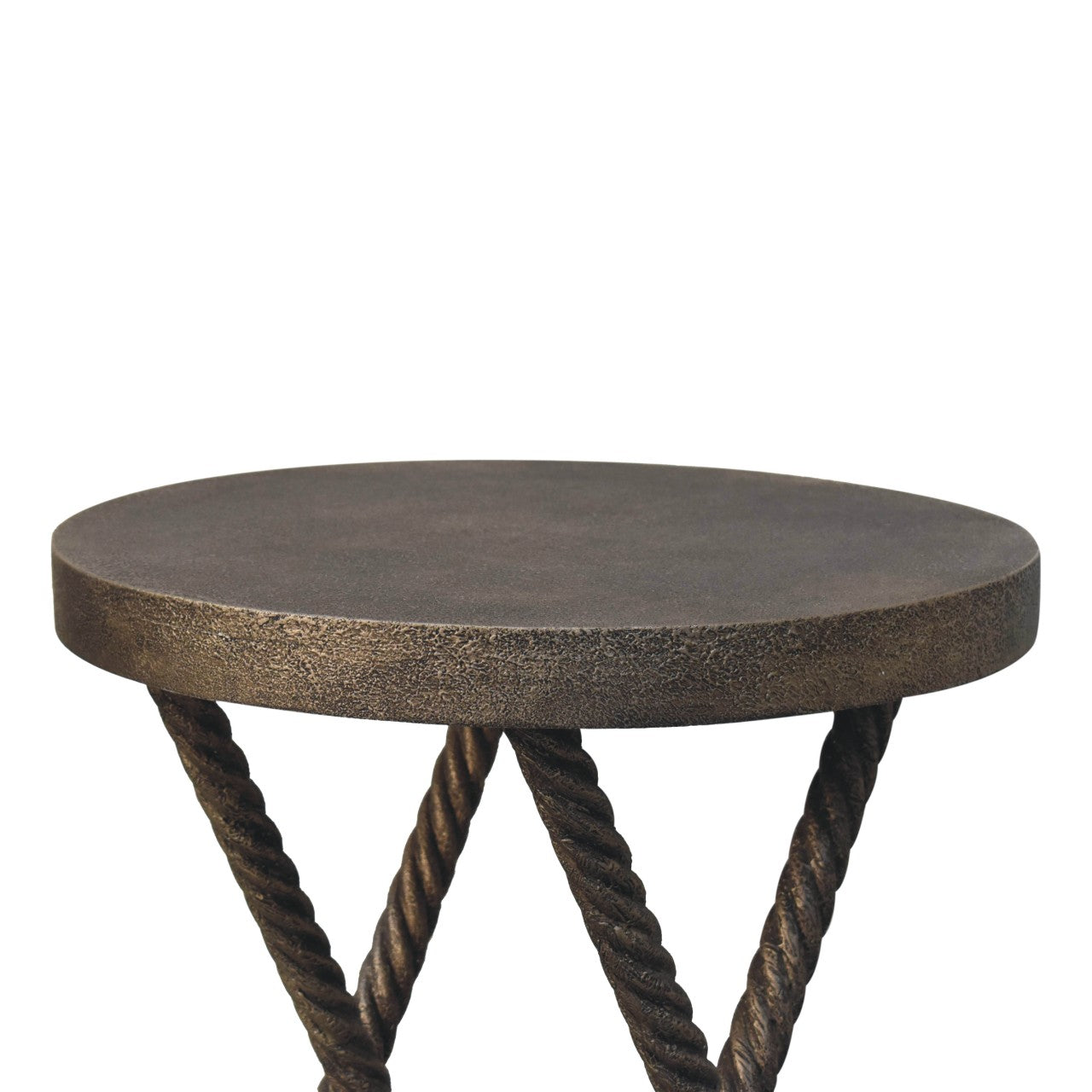 Metallic Rope Side Table - Luxe Home Comforts