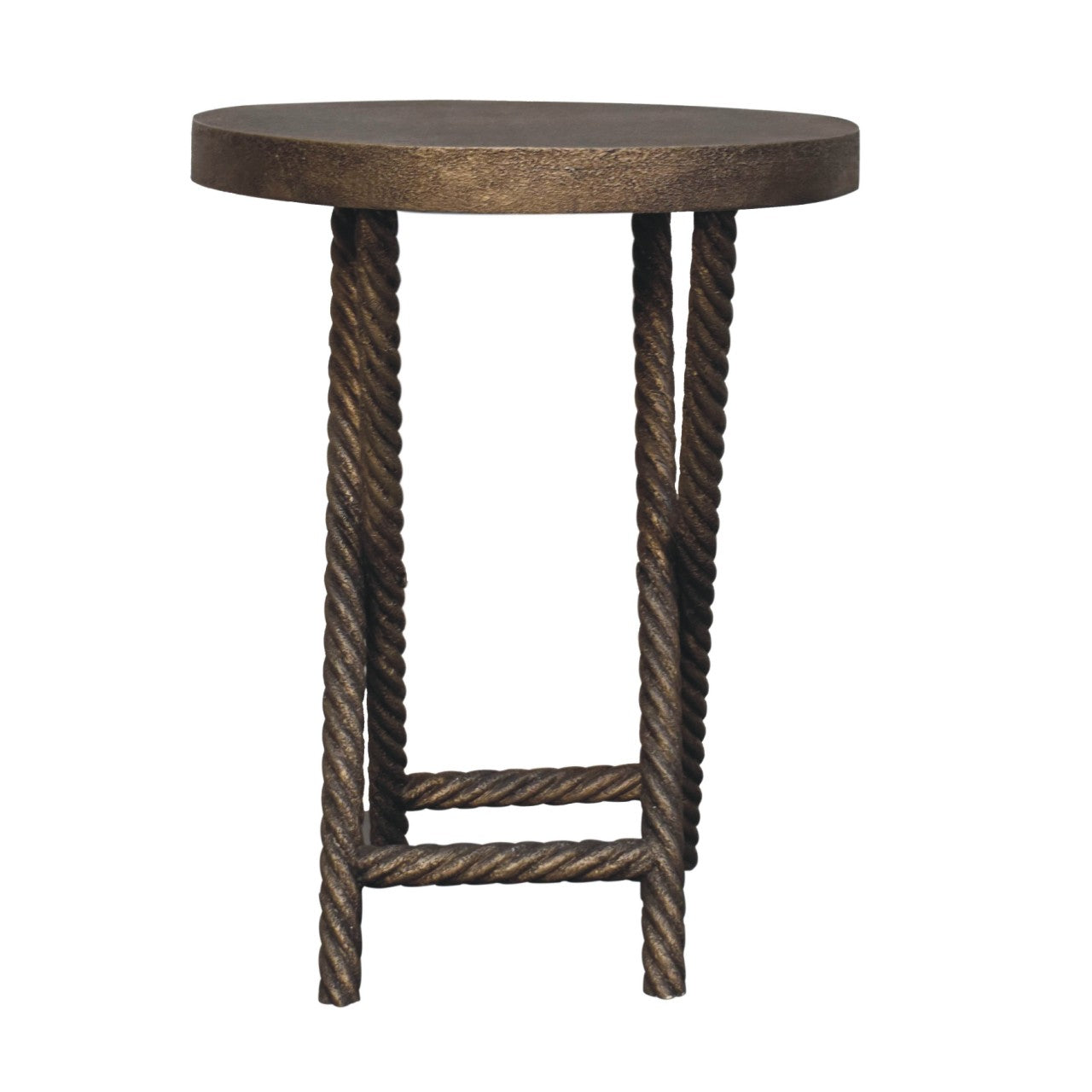 Metallic Rope Side Table - Luxe Home Comforts