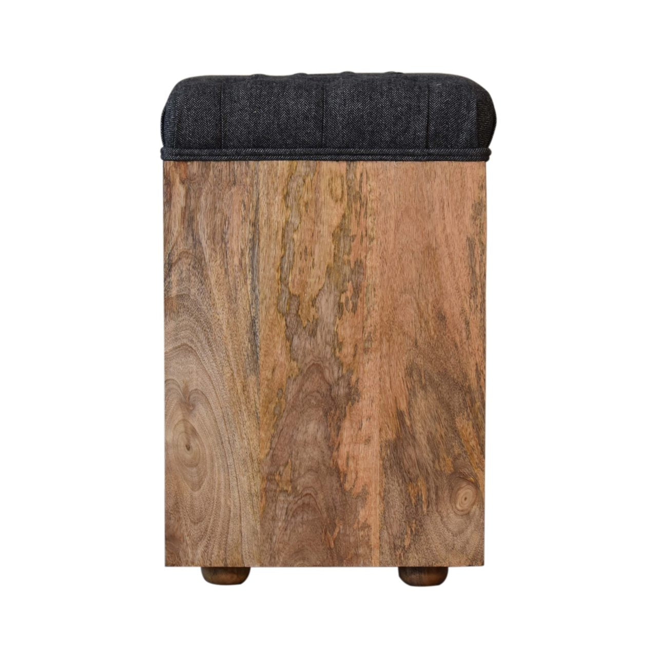 Mini Black Shoe Storage Footstool - Luxe Home Comforts