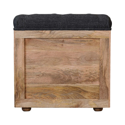 Mini Black Shoe Storage Footstool - Luxe Home Comforts