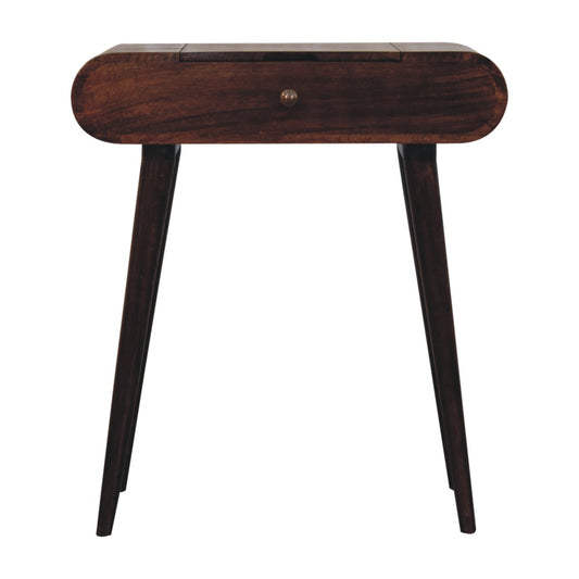 Mini California Walnut Dressing Table with Foldable Mirror - Luxe Home Comforts