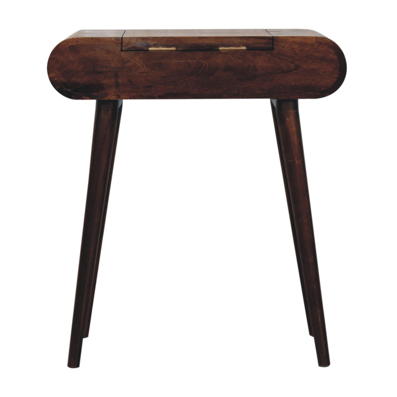 Mini California Walnut Dressing Table with Foldable Mirror - Luxe Home Comforts