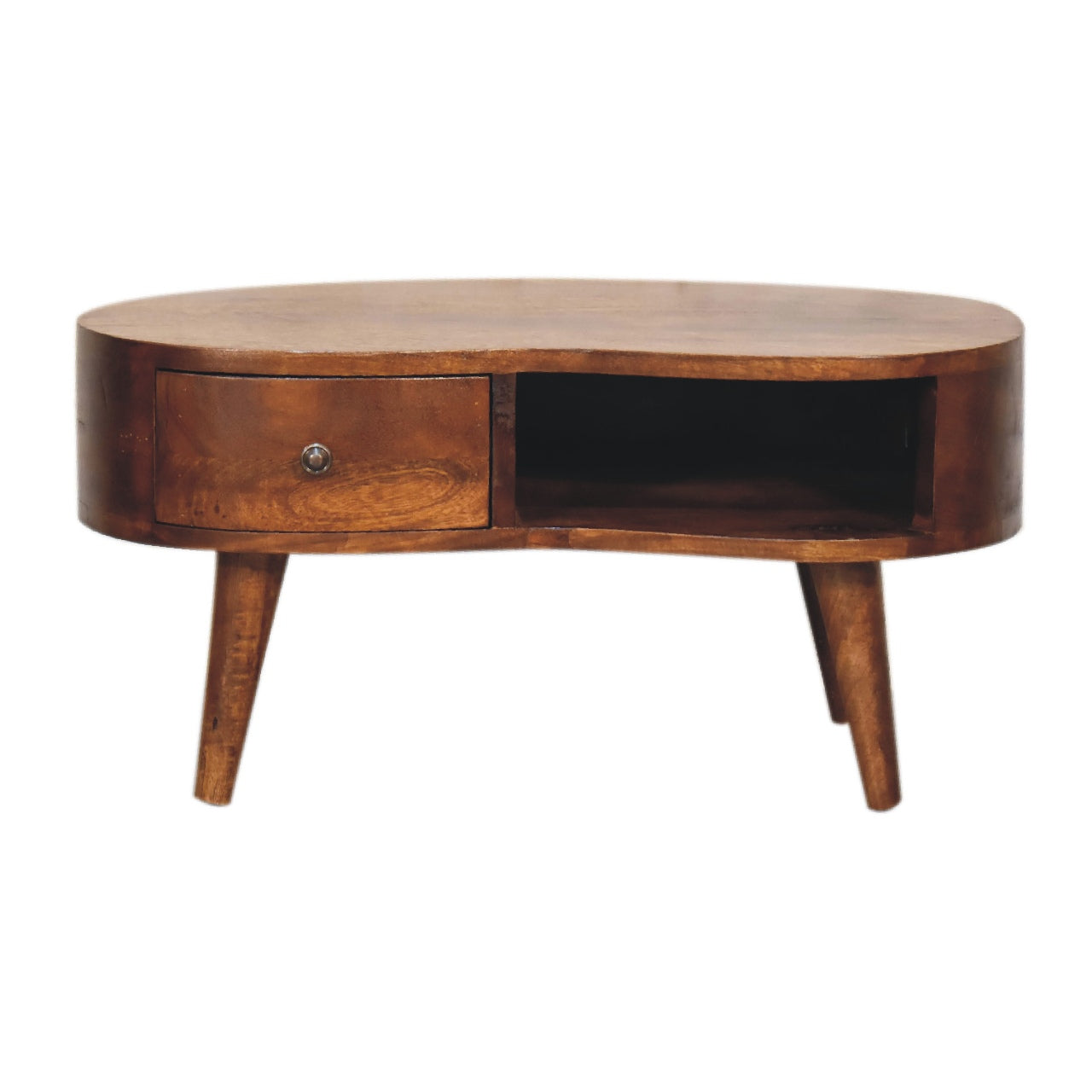 Mini Chesnut Wave Coffee Table - Luxe Home Comforts