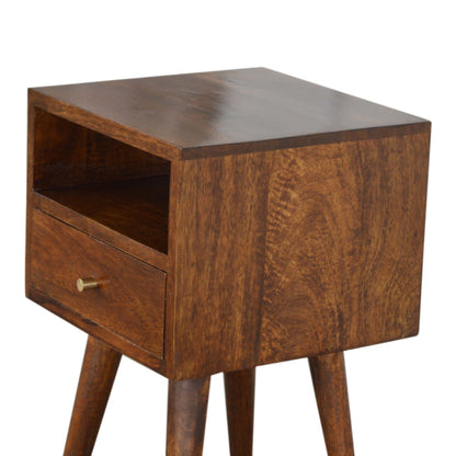 Mini Chestnut Bedside Table - Luxe Home Comforts