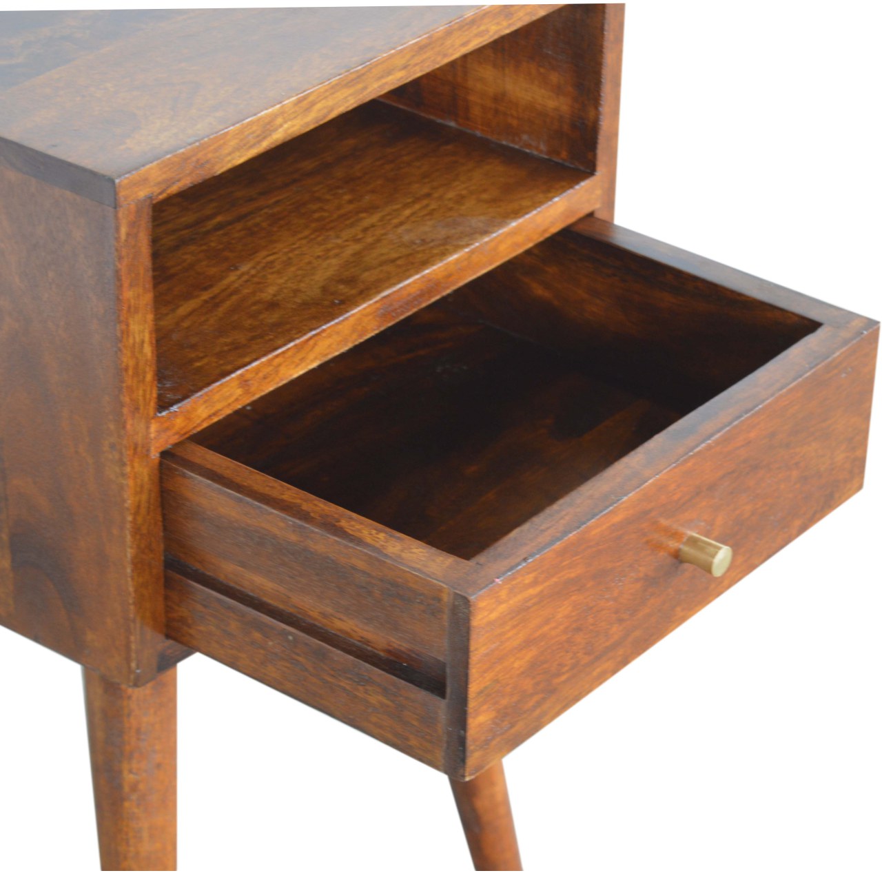 Mini Chestnut Bedside Table - Luxe Home Comforts