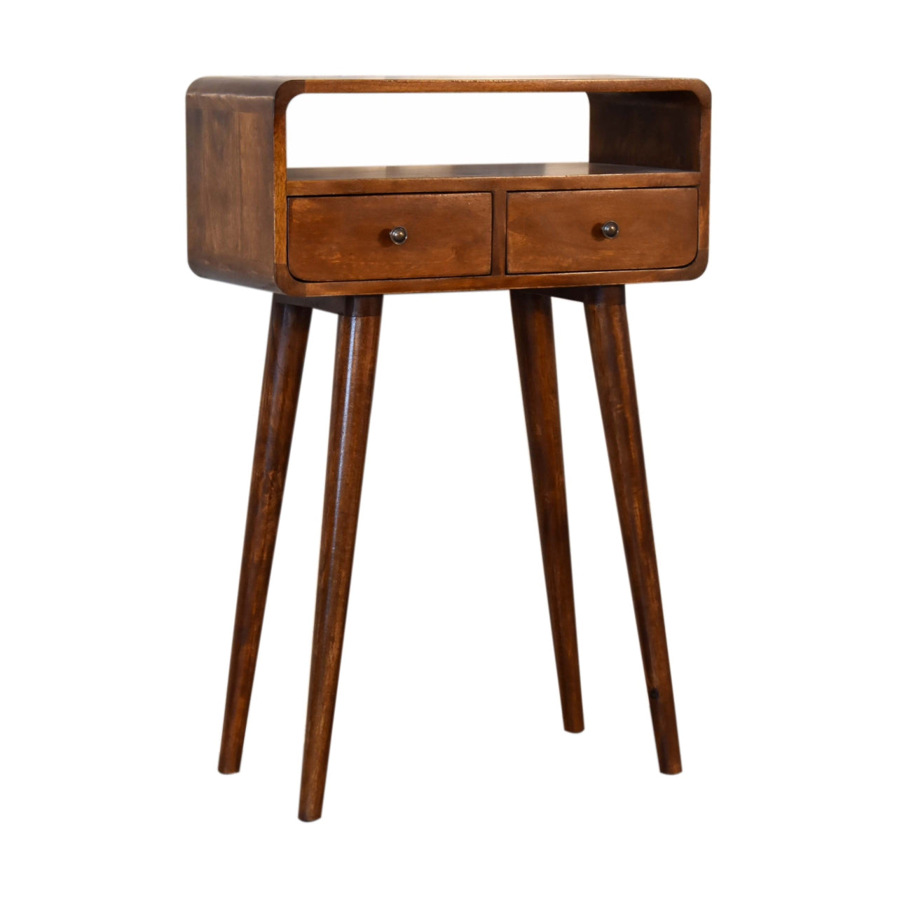 Mini Chestnut Console Table - Luxe Home Comforts