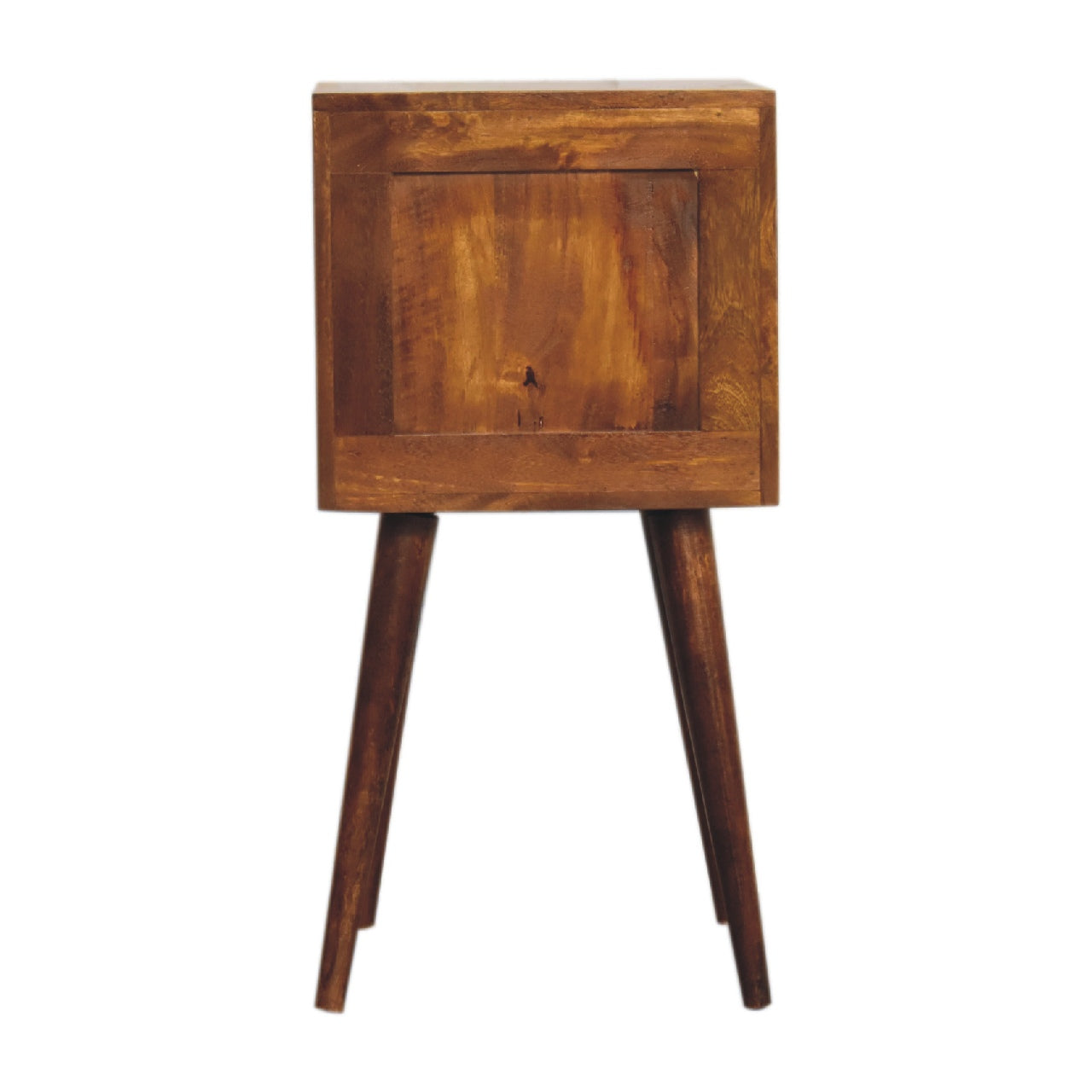 Mini Chestnut Cube 2 Drawer Bedside Table - Luxe Home Comforts