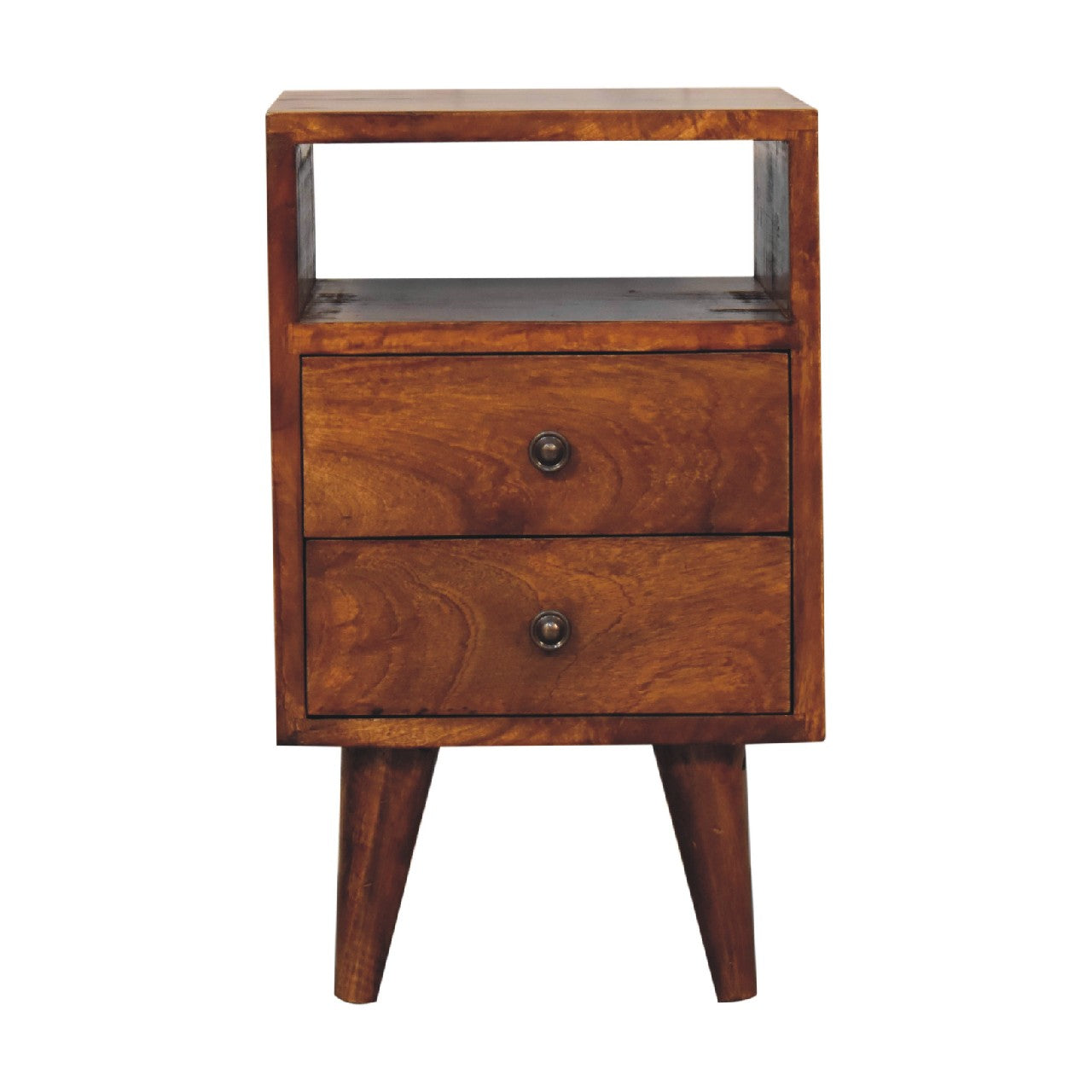 Mini Classic Chestnut Bedside Table - Luxe Home Comforts