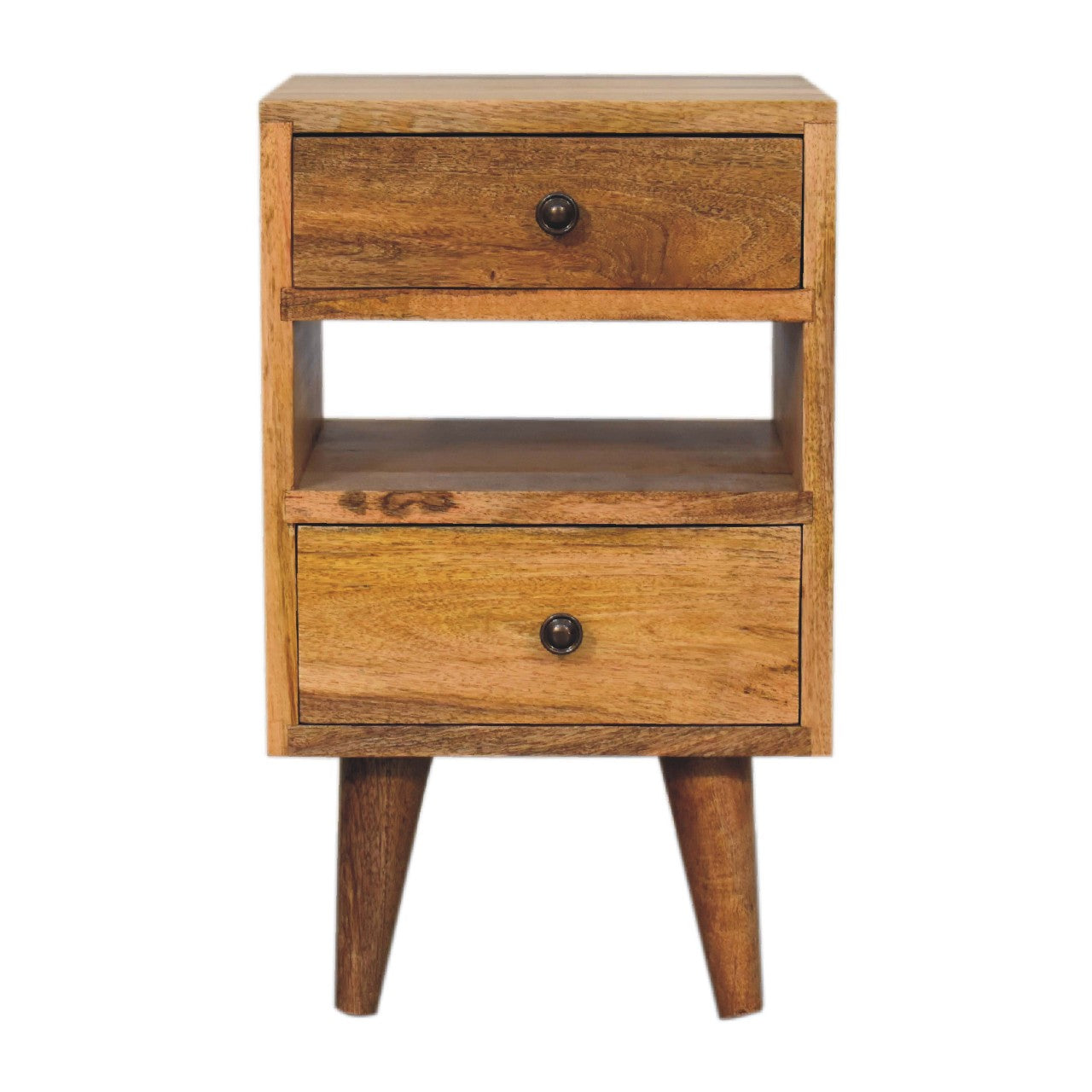 Mini Classic Multi Oak-ish Bedside Table - Luxe Home Comforts