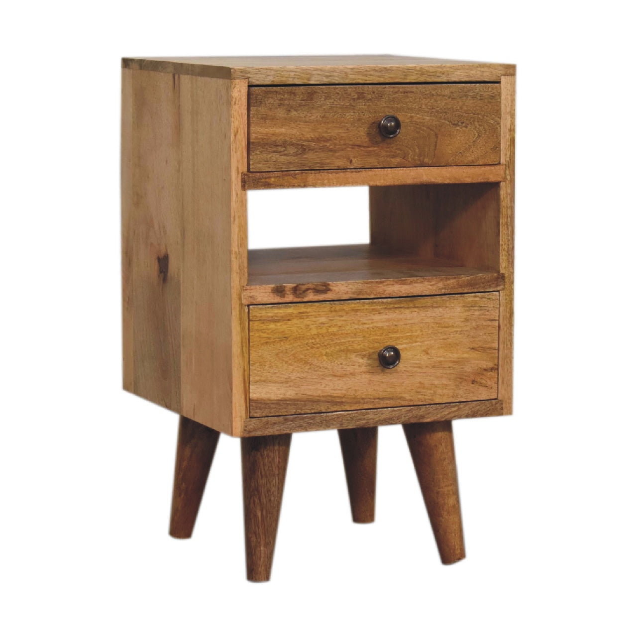 Mini Classic Multi Oak-ish Bedside Table - Luxe Home Comforts