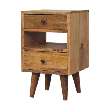 Mini Classic Multi Oak-ish Bedside Table - Luxe Home Comforts