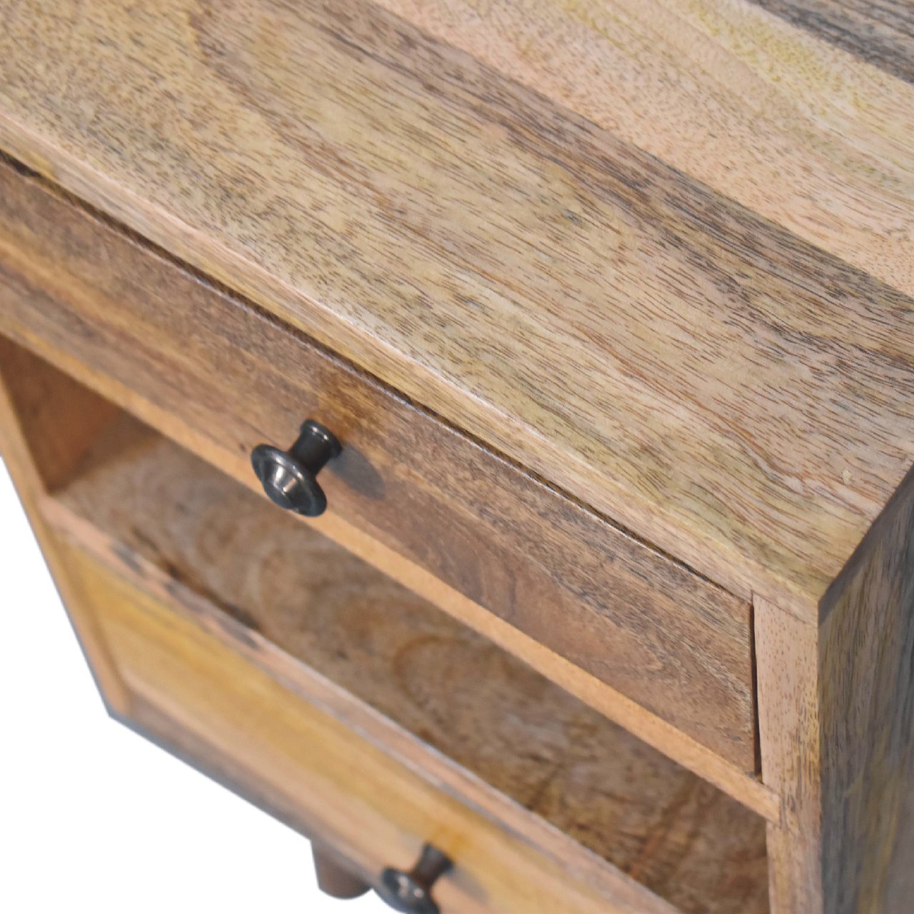 Mini Classic Multi Oak-ish Bedside Table - Luxe Home Comforts