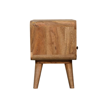 Mini Curved Oak-ish Media Unit - Luxe Home Comforts