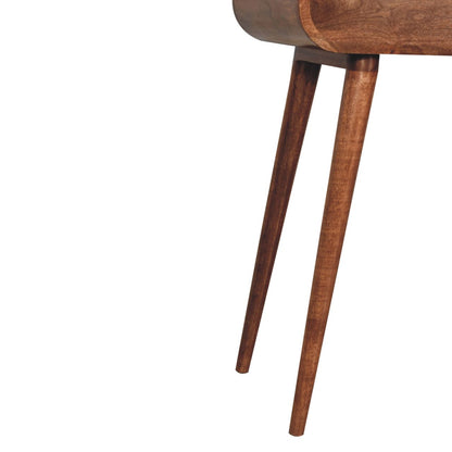 Mini Honey Caramel Dressing Table with Foldable Mirror - Luxe Home Comforts