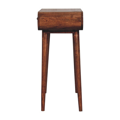 Mini Honey Caramel Dressing Table with Foldable Mirror - Luxe Home Comforts