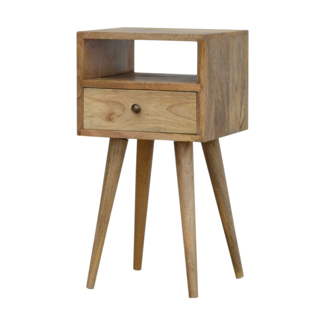 Mini Oak-ish Bedside Table - Luxe Home Comforts