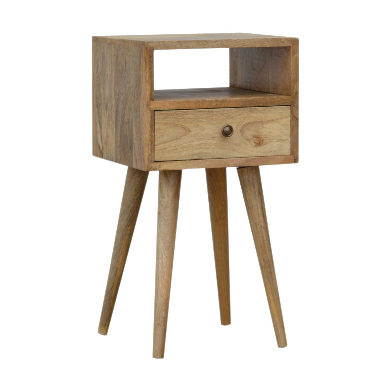 Mini Oak-ish Bedside Table - Luxe Home Comforts