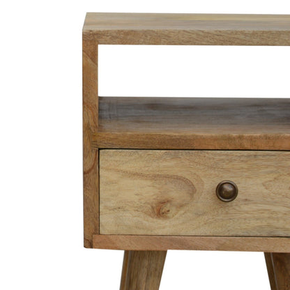 Mini Oak-ish Bedside Table - Luxe Home Comforts