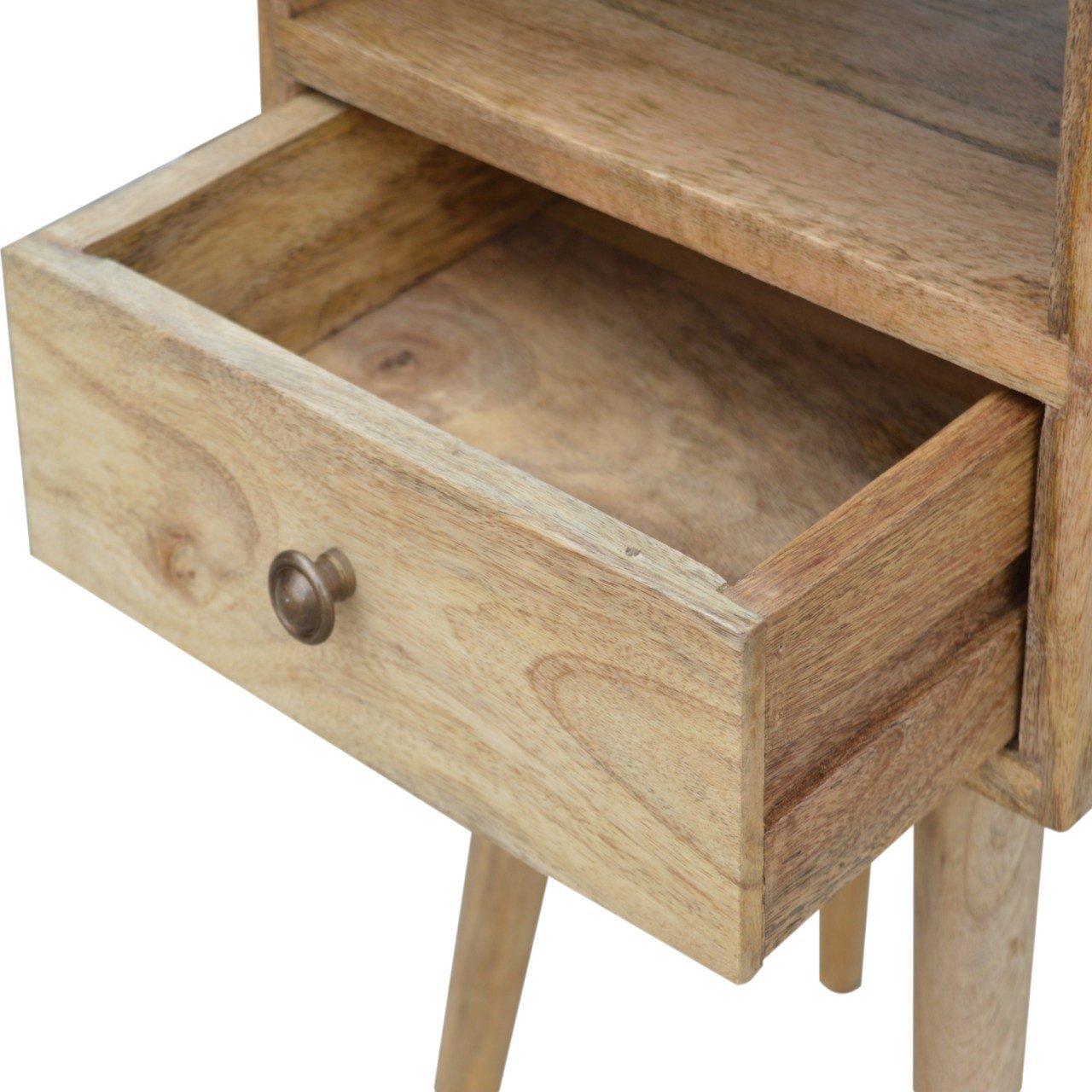 Mini Oak-ish Bedside Table - Luxe Home Comforts
