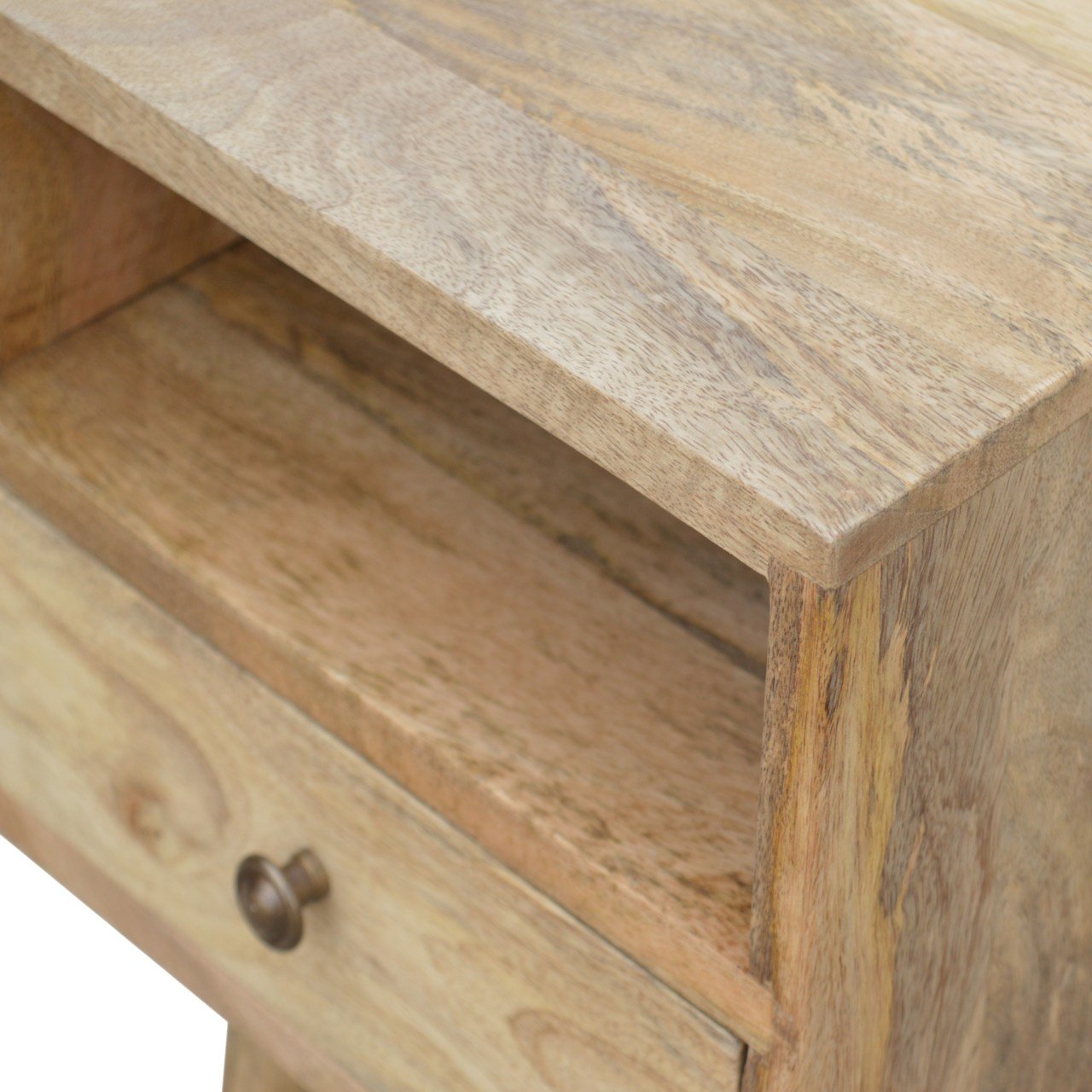 Mini Oak-ish Bedside Table - Luxe Home Comforts