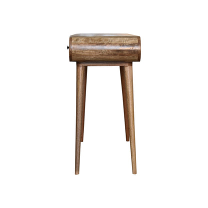 Oak-ish Round Dressing Table - Luxe Home Comforts