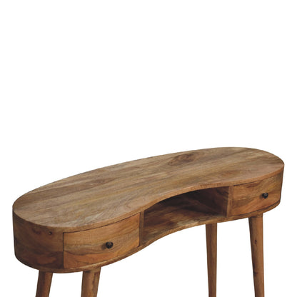 Oak-ish Wave Writing Desk - Luxe Home Comforts