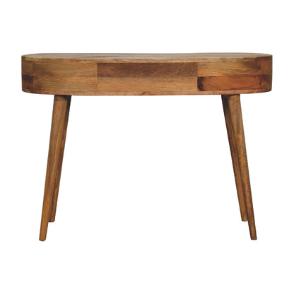 Oak-ish Wave Writing Desk - Luxe Home Comforts