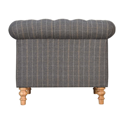 Pewter Tweed Chesterfield Armchair - Luxe Home Comforts