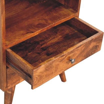 Round Chestnut Display Cabinet - Luxe Home Comforts