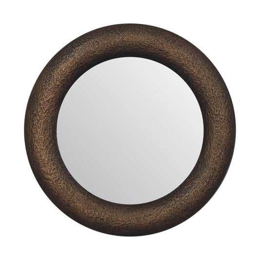 Round Metallic Hammered Mirror - Luxe Home Comforts