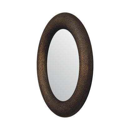 Round Metallic Hammered Mirror - Luxe Home Comforts
