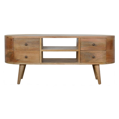 Rounded Entertainment Unit - Luxe Home Comforts