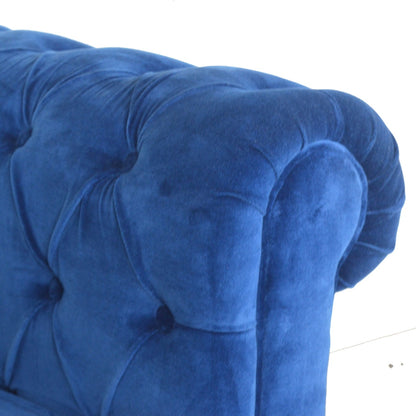 Royal Blue Velvet Chesterfield Sofa - Luxe Home Comforts