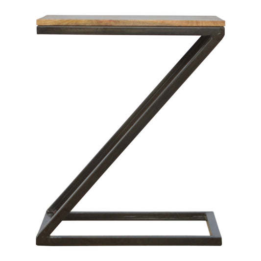 Side Table with Iron Base - Luxe Home Comforts
