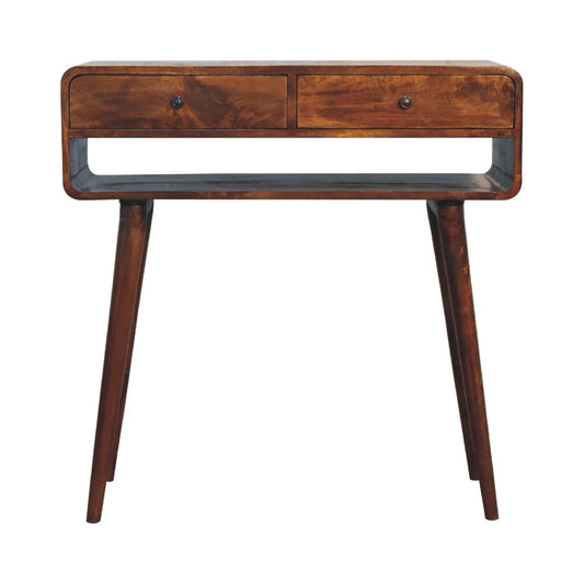Sonata Chestnut Console Table - Luxe Home Comforts