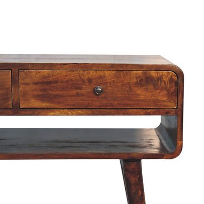 Sonata Chestnut Console Table - Luxe Home Comforts