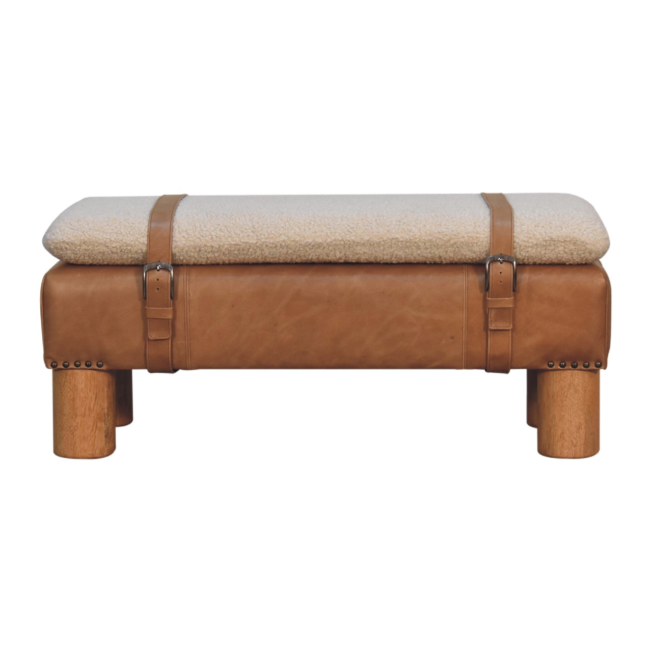 Strapped Cyclinder Bench - Luxe Home Comforts