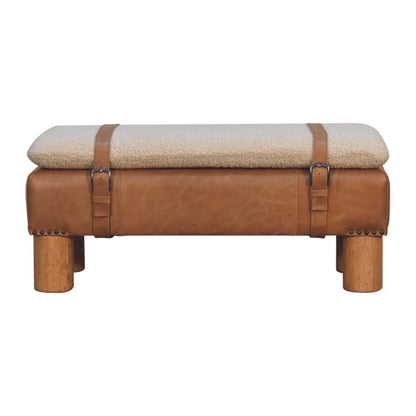 Strapped Cyclinder Bench - Luxe Home Comforts