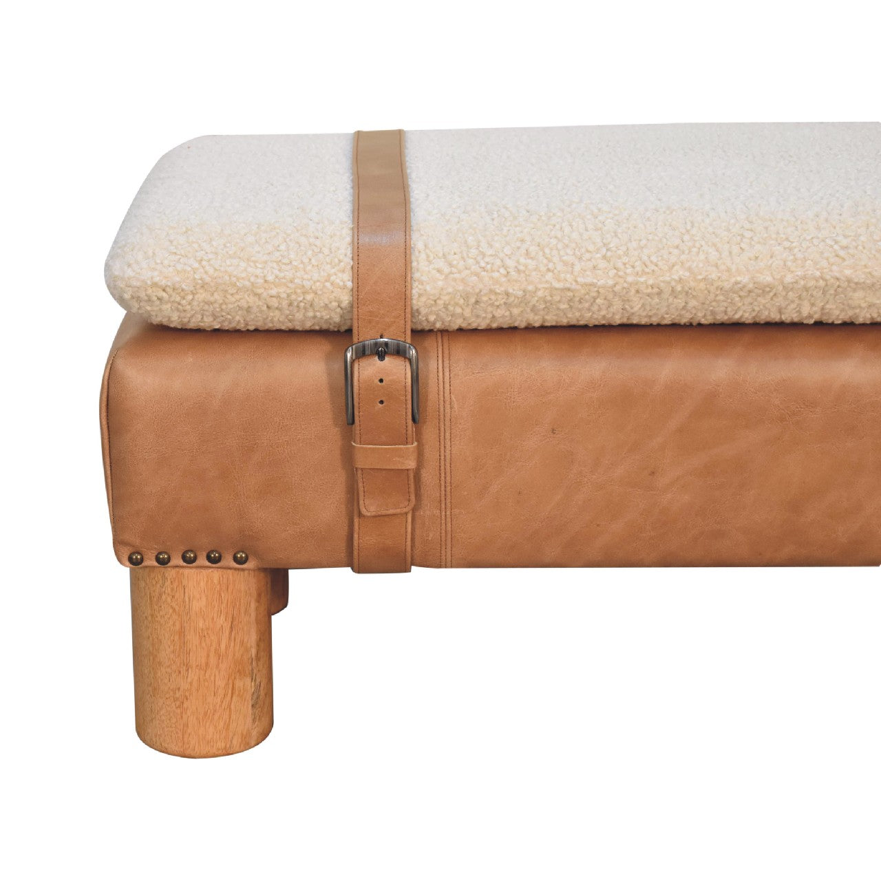 Strapped Cyclinder Bench - Luxe Home Comforts
