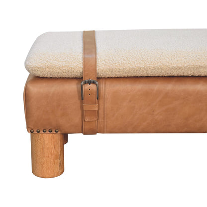 Strapped Cyclinder Bench - Luxe Home Comforts