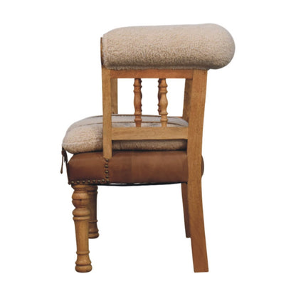 Strapped Hallway Boucle Bench - Luxe Home Comforts