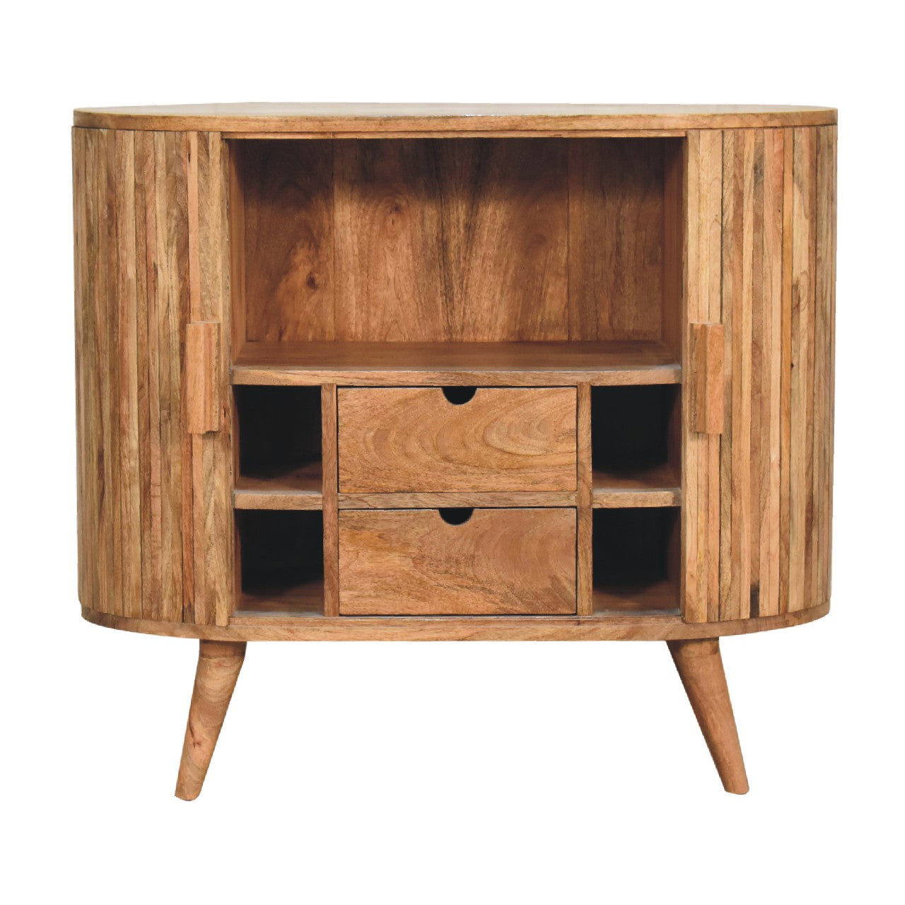 Stripe Cabinet with Storage - Luxe Home Comforts