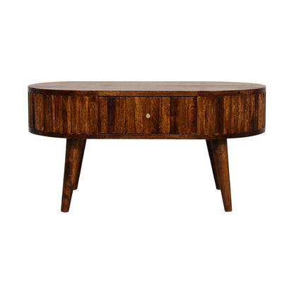 Stripe Chestnut Coffee Table - Luxe Home Comforts