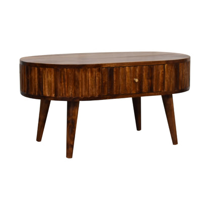 Stripe Chestnut Coffee Table - Luxe Home Comforts