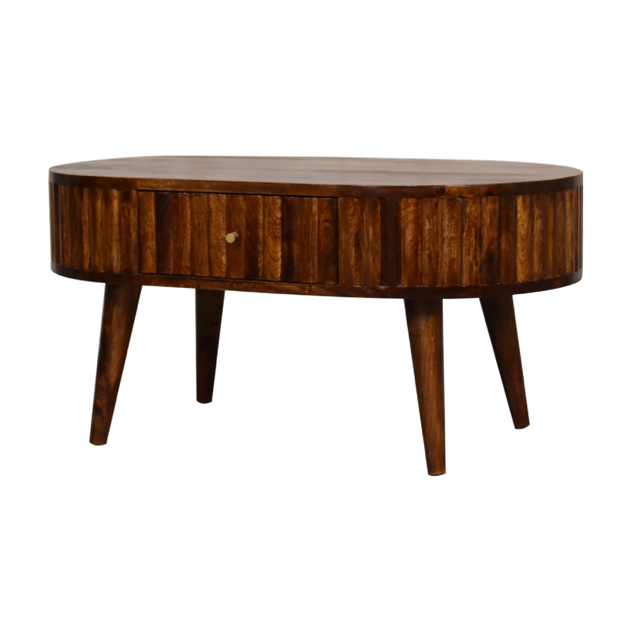 Stripe Chestnut Coffee Table - Luxe Home Comforts