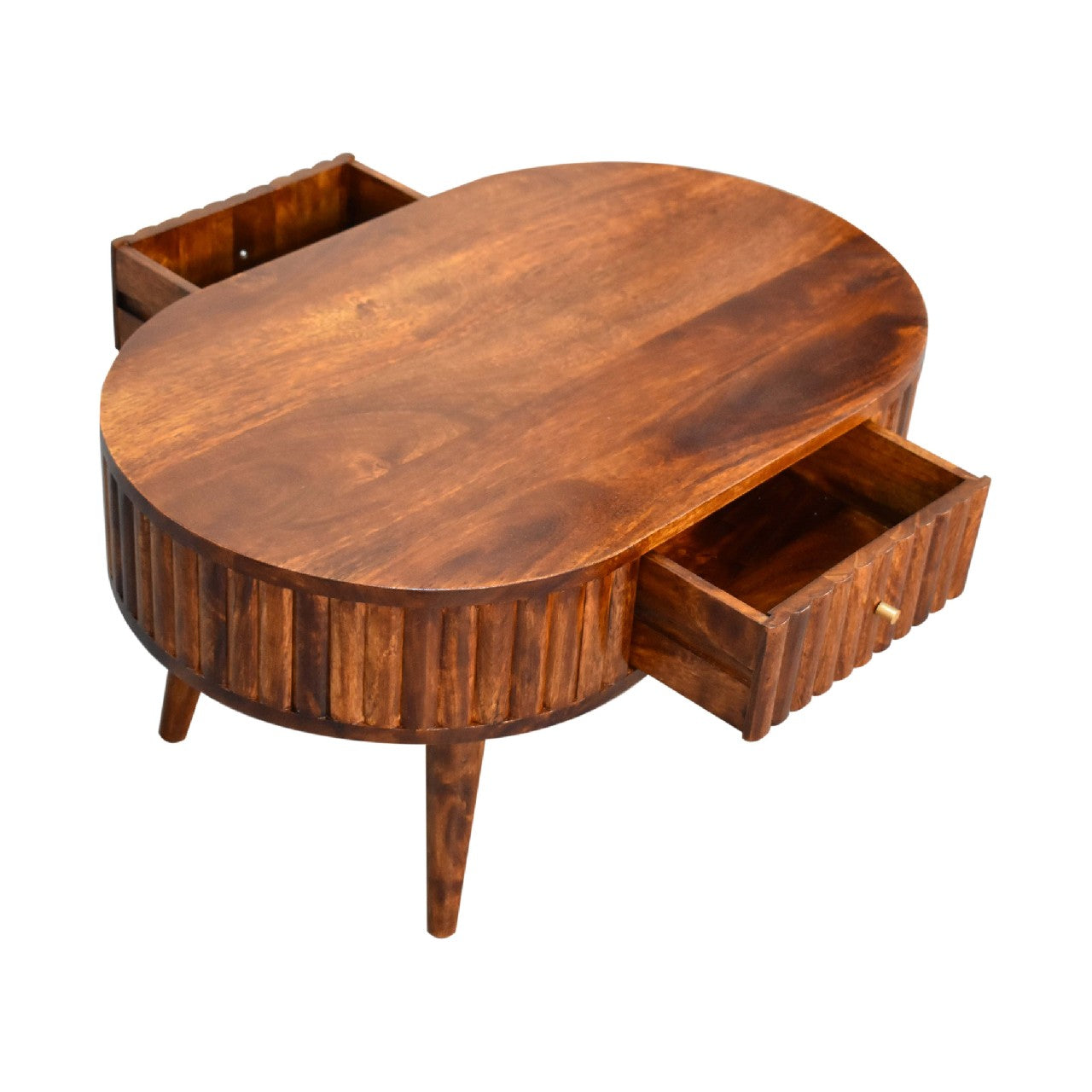 Stripe Chestnut Coffee Table - Luxe Home Comforts