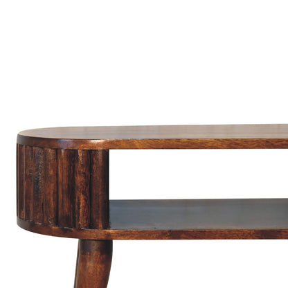 Stripe Chestnut Writing Desk - Luxe Home Comforts