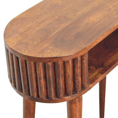 Stripe Chestnut Writing Desk - Luxe Home Comforts