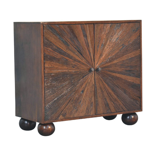 Sunrise Ball Walnut Cabinet - Luxe Home Comforts