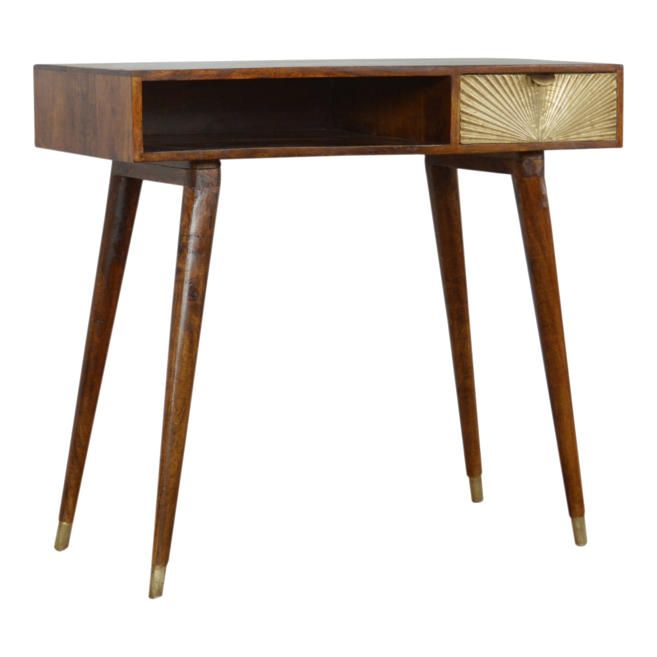 Sunrise Gold Carved Writing Desk - Luxe Home Comforts